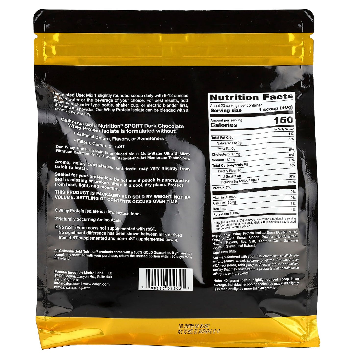 Dark Chocolate Whey Protein Isolate - Supports Muscle Growth & Fitness Gains - Image 2