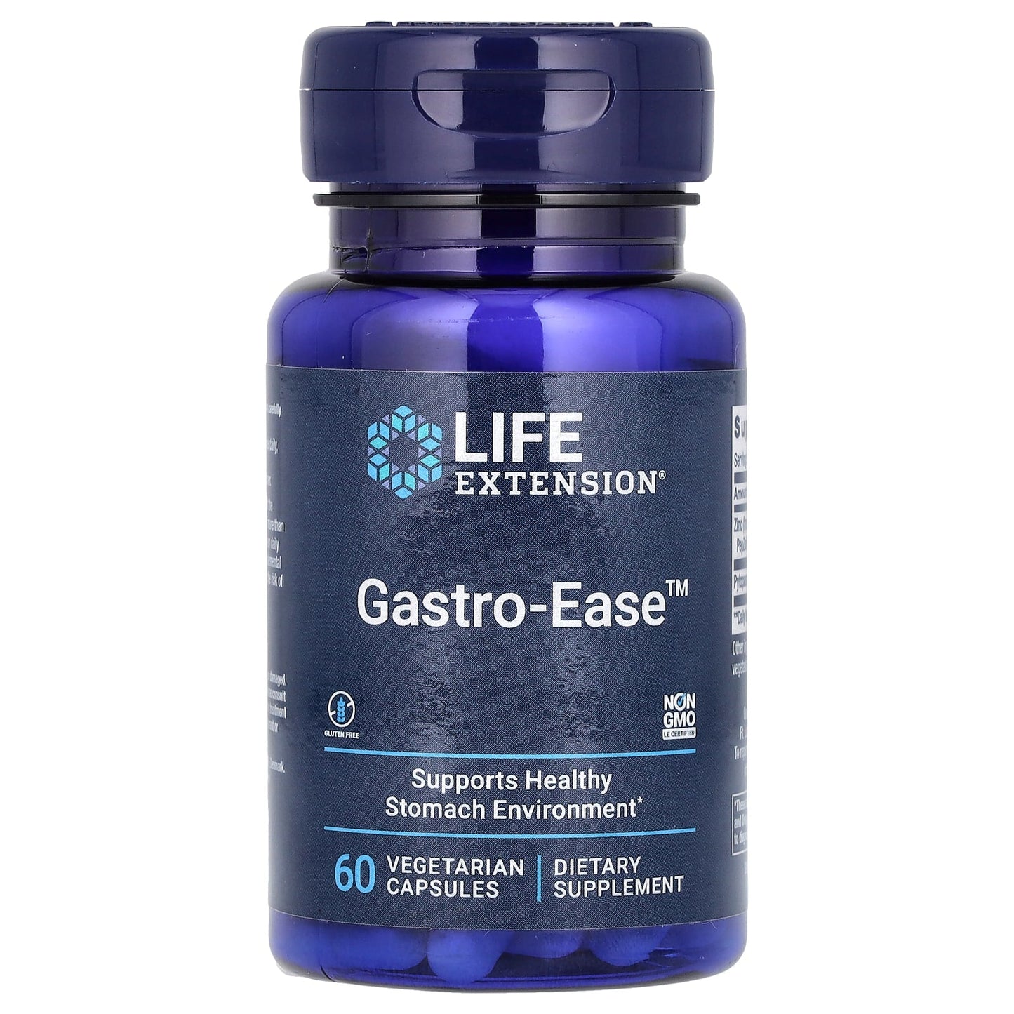 Life Extension, Gastro-Ease, 60 Vegetarian Capsules - Image 1