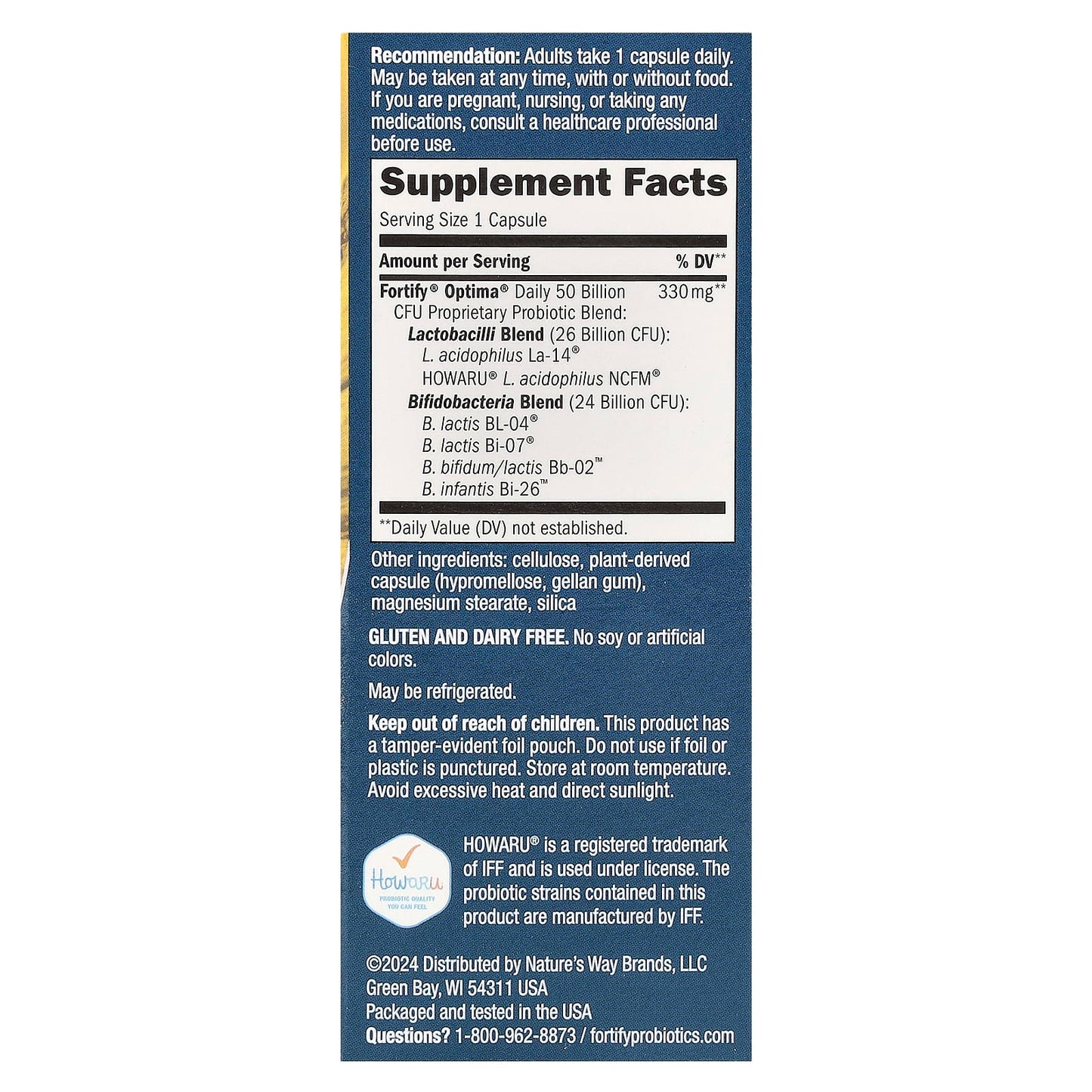 Nature's Way, Optima® Probiotic, Fortify®, 30 Delayed-Release Capsules - Image 2
