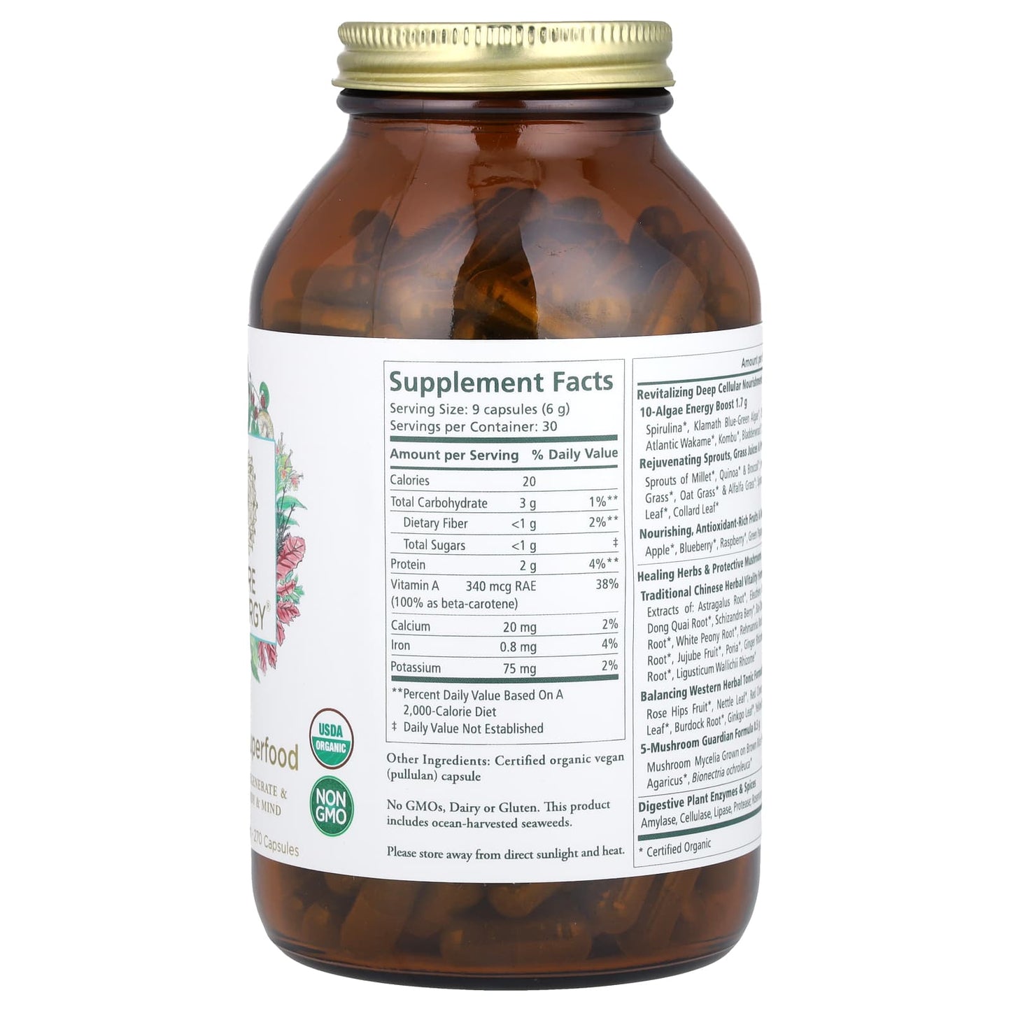 Pure Synergy, Organic Superfood, 270 Capsules - Image 2
