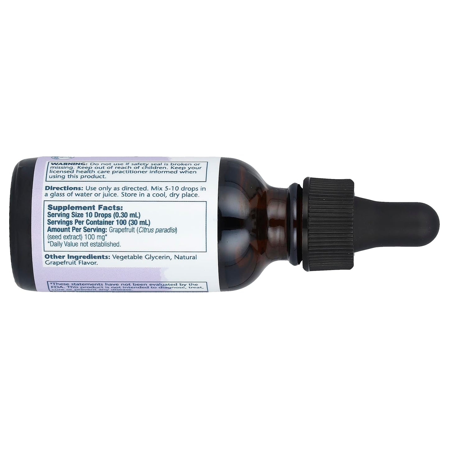 Solaray, Grapefruit Seed Extract Liquid, 100 mg, 1 fl oz (30 ml) - Image 2