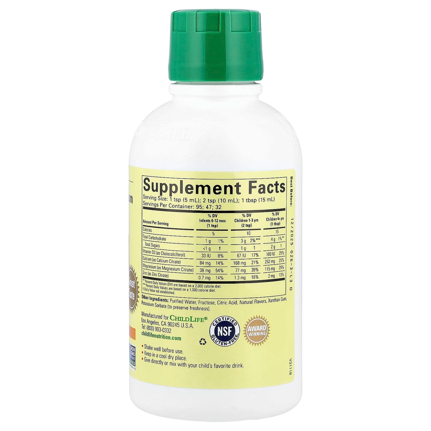 ChildLife Essentials Liquid Calcium with Magnesium for Kids - Image 2