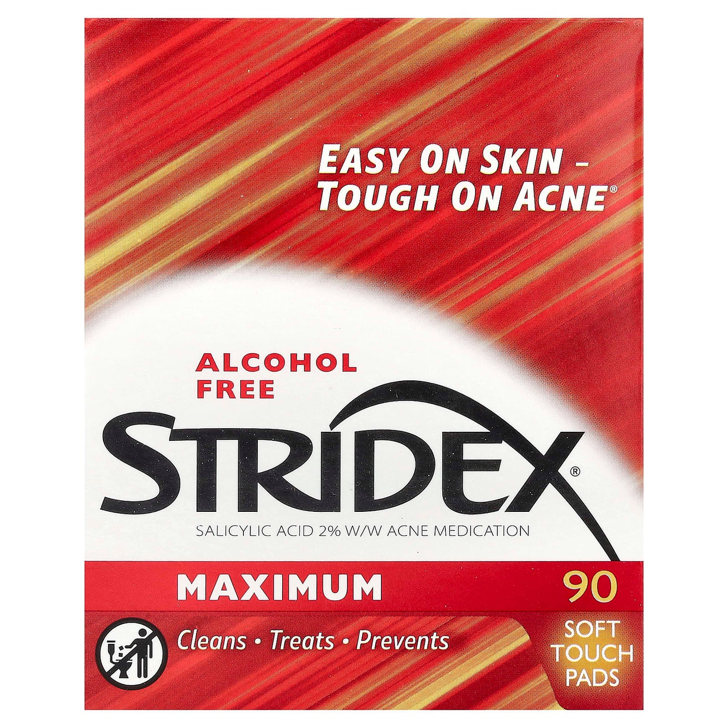 Stridex, Maximum, Alcohol Free, 90 Soft Touch Pads - Image 2