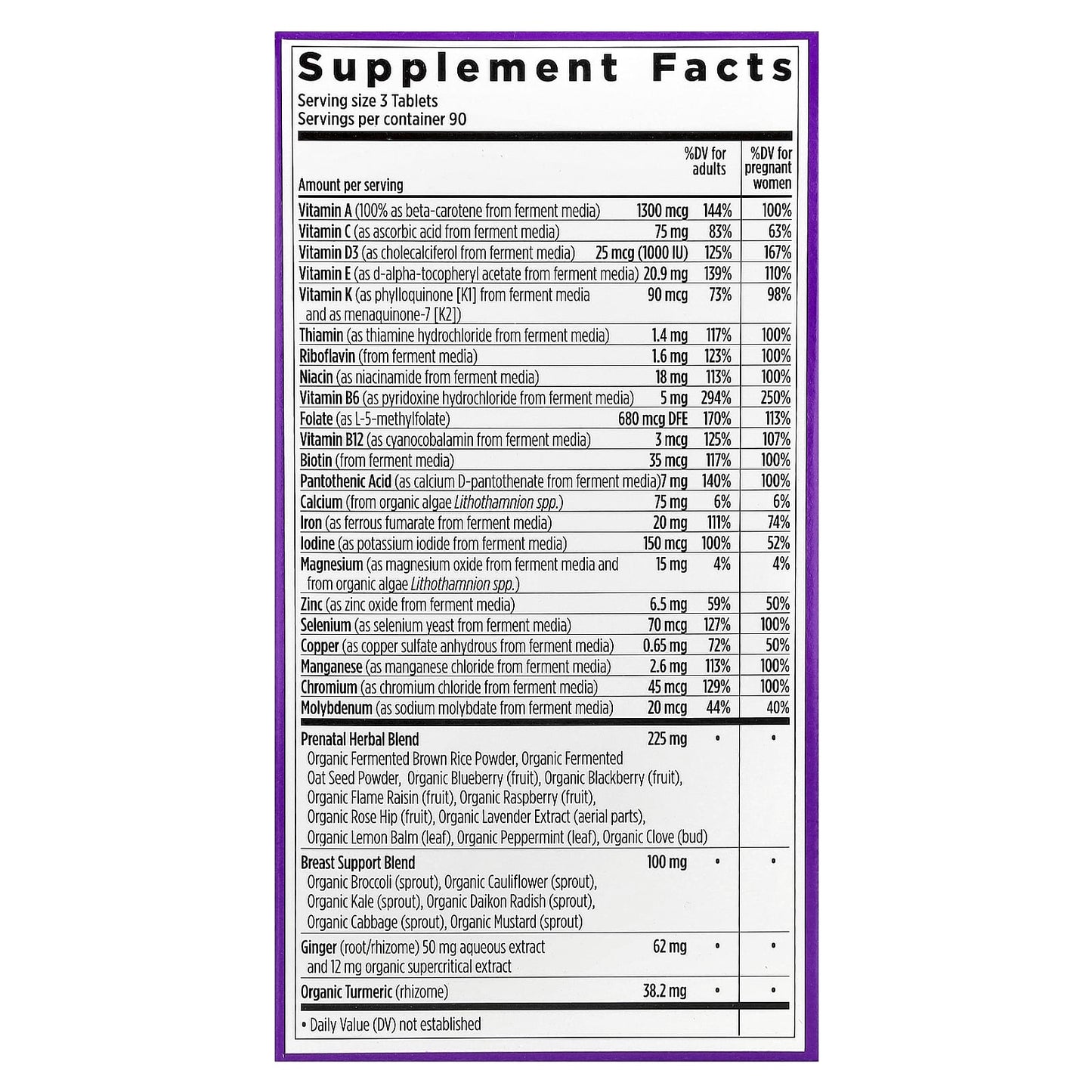 New Chapter, Advanced Perfect Prenatal™ Multivitamin, 270 Vegetarian Tablets - Image 2
