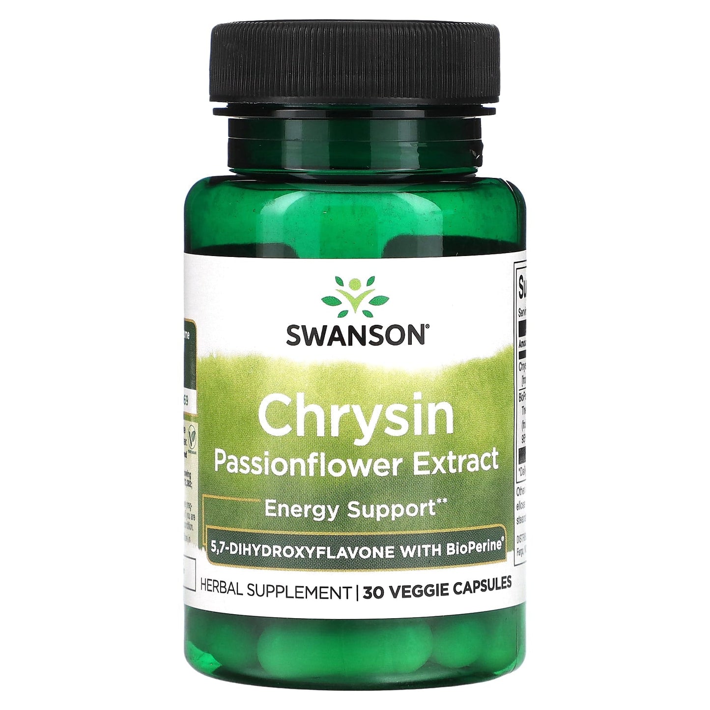 Swanson, Chrysin Passionflower Extract, 30 Veggie Capsules - Image 1