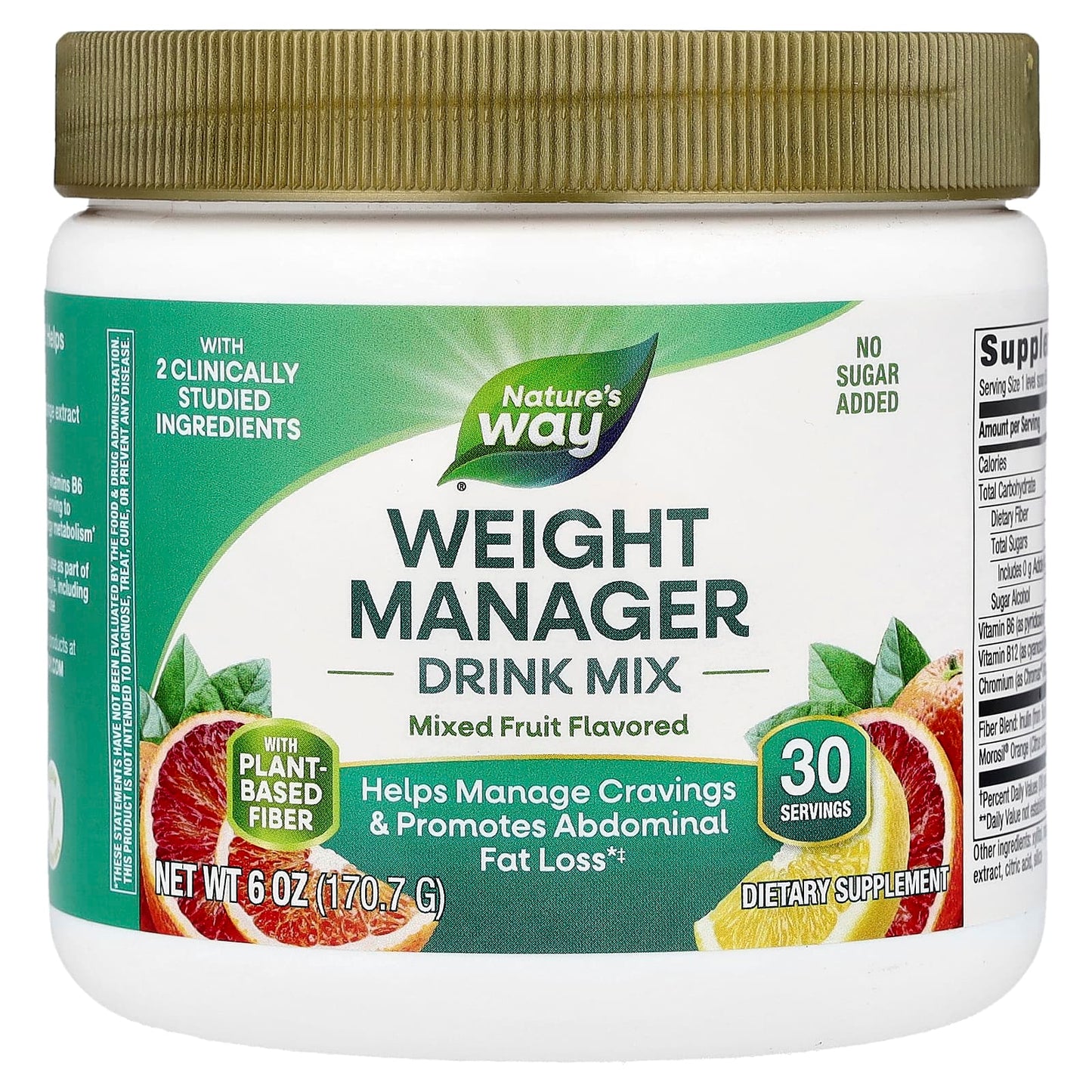 Nature's Way, Weight Manager Drink Mix, Mixed Fruit , 6 oz (170.7 g) - Image 1