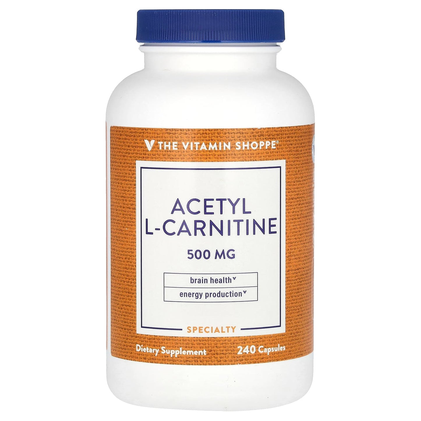 The Vitamin Shoppe, Acetyl L-Carnitine , 500 mg , 240 Capsules - Image 1