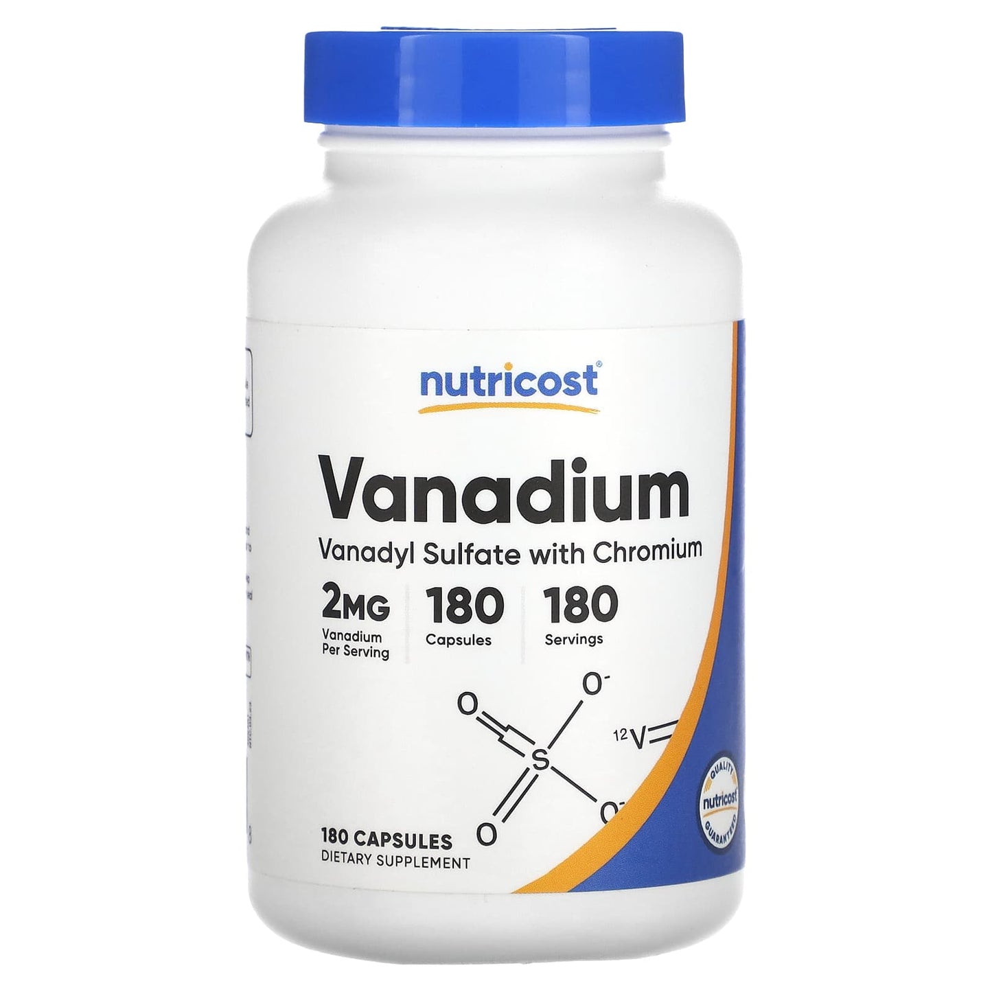 Nutricost, Vanadium , 2 mg , 180 Capsules - Image 1