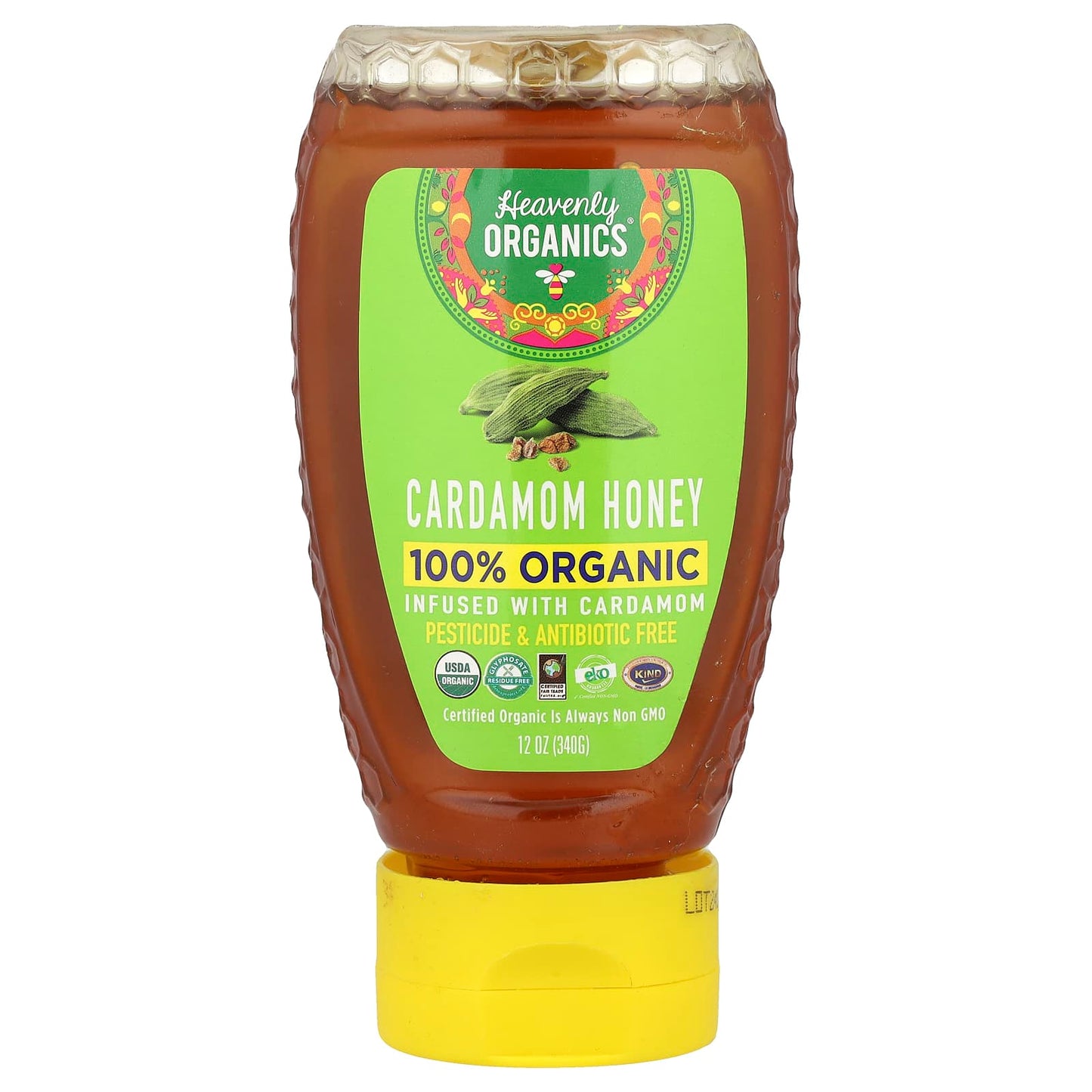 100% Organic Cardamom Honey | USDA Certified | Fair Trade - Image 1
