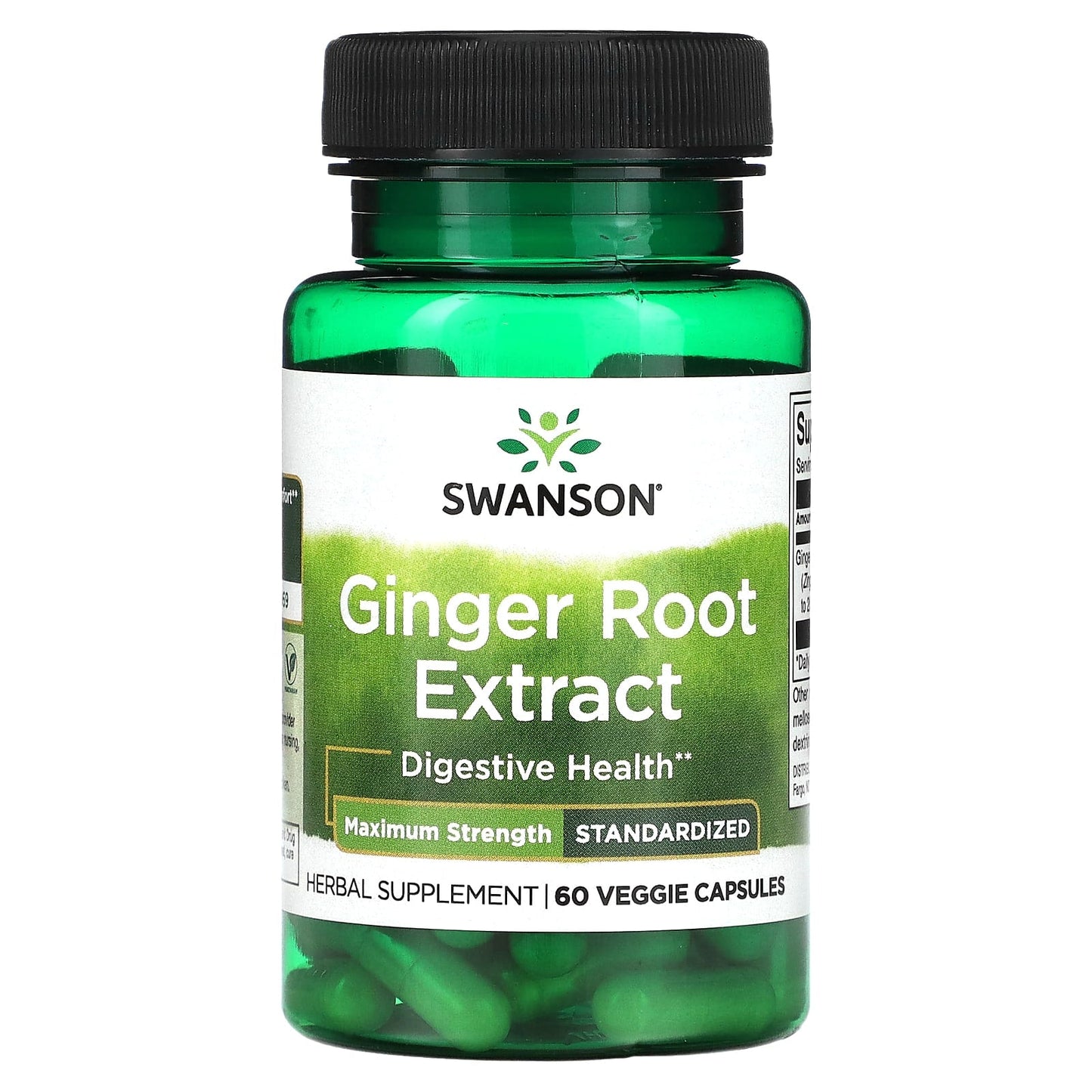 Swanson, Ginger Root Extract, 60 Veggie Capsules (200 mg per Capsule) - Image 1
