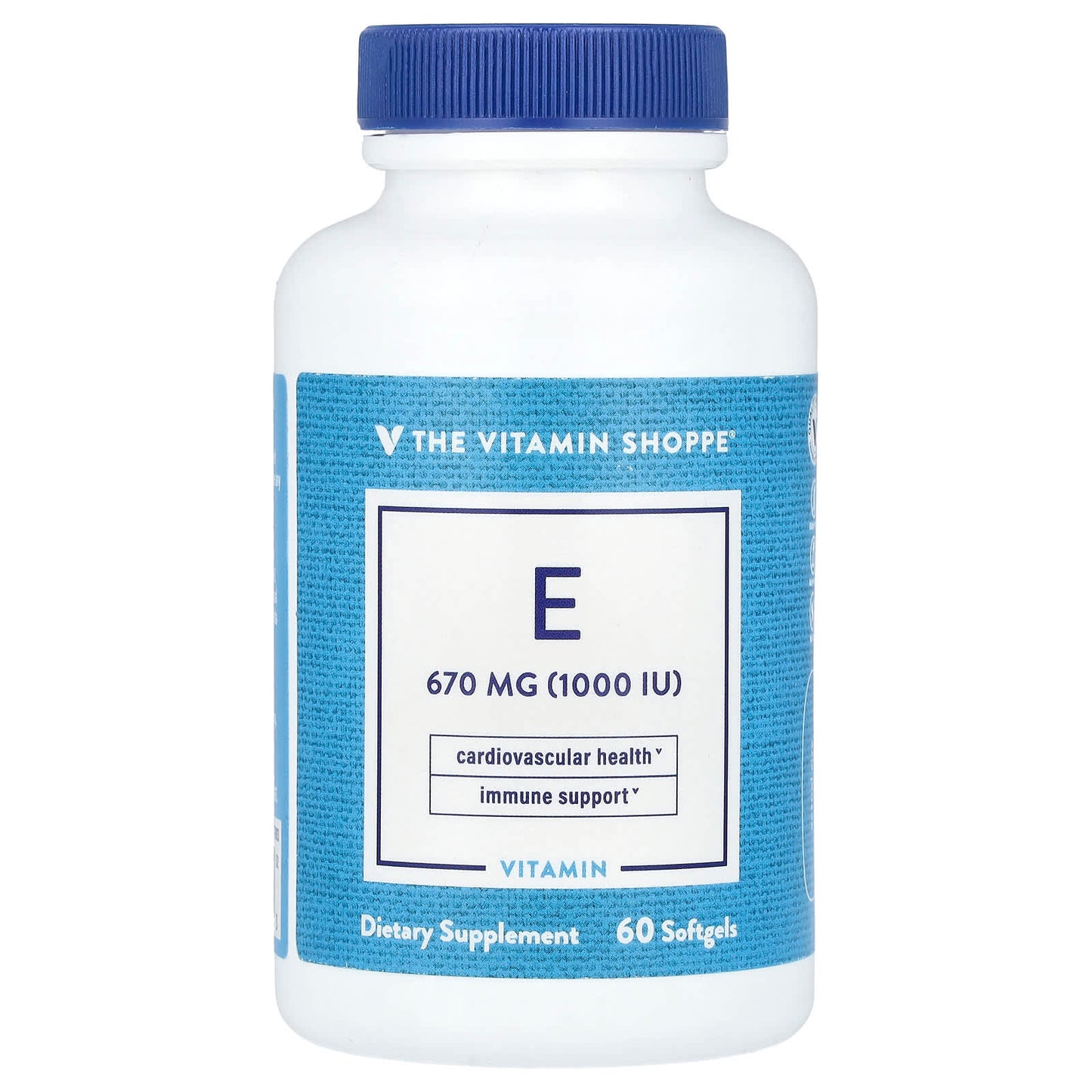 The Vitamin Shoppe, Vitamin E, 670 mg (1,000 IU), 60 Softgel - Image 1