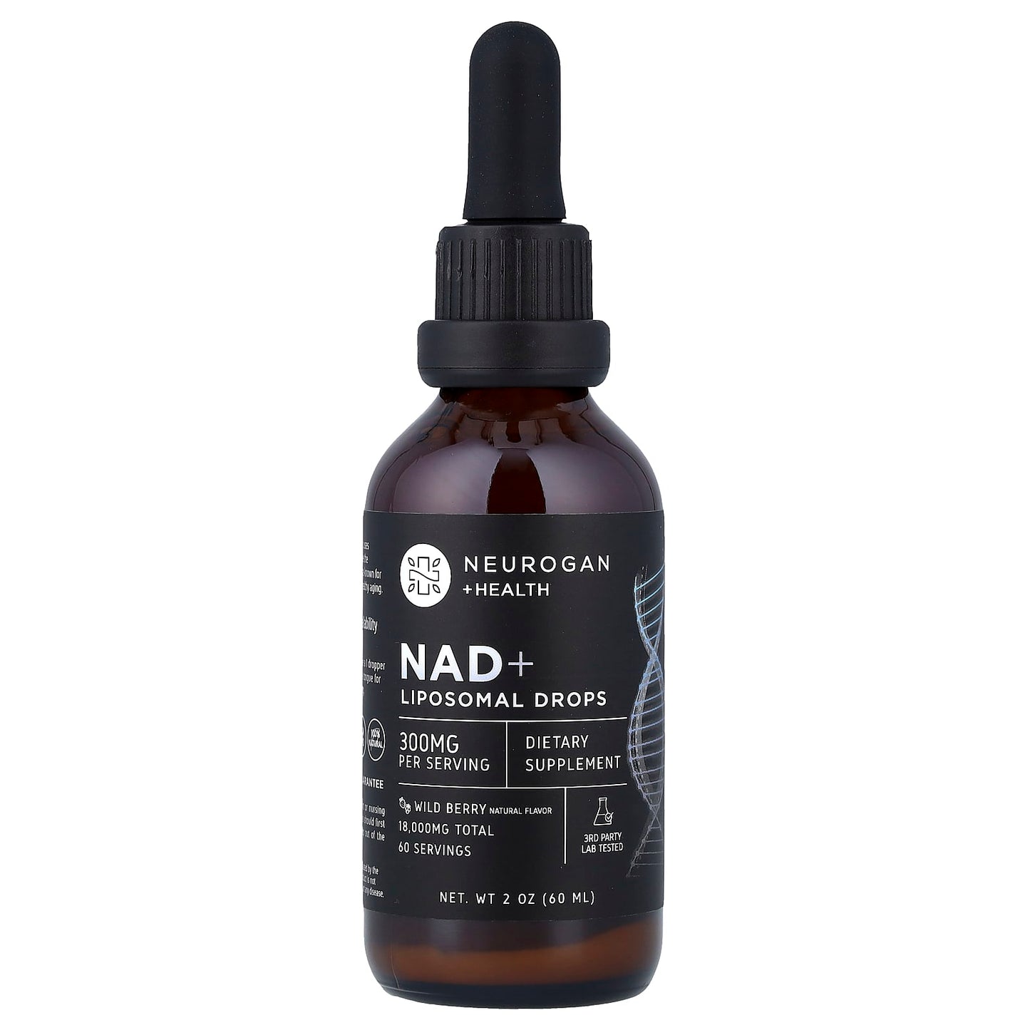 Neurogan Health, NAD+ Liposomal Drops, Wild Berry, 300 mg, 2 oz (60 ml) - Image 1
