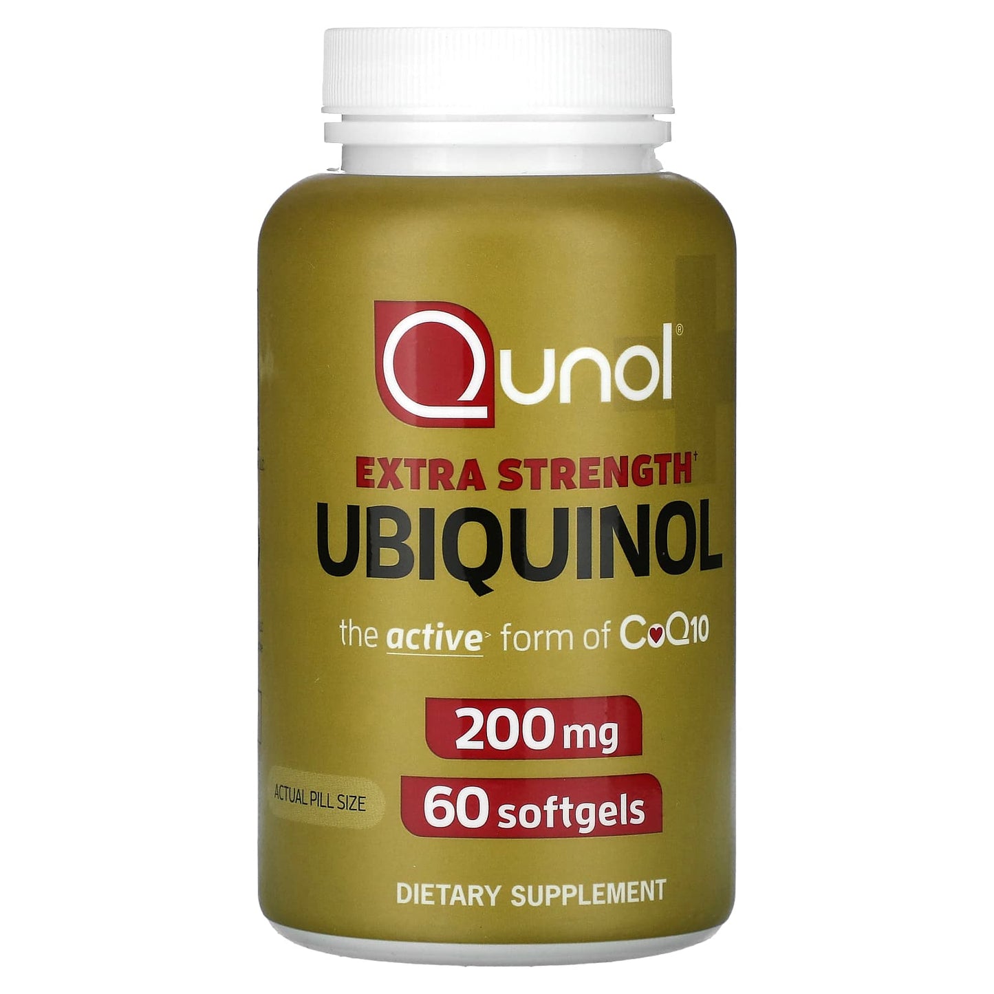 Qunol, Extra Strength Ubiquinol, 200 mg, 60 Softgels - Image 1