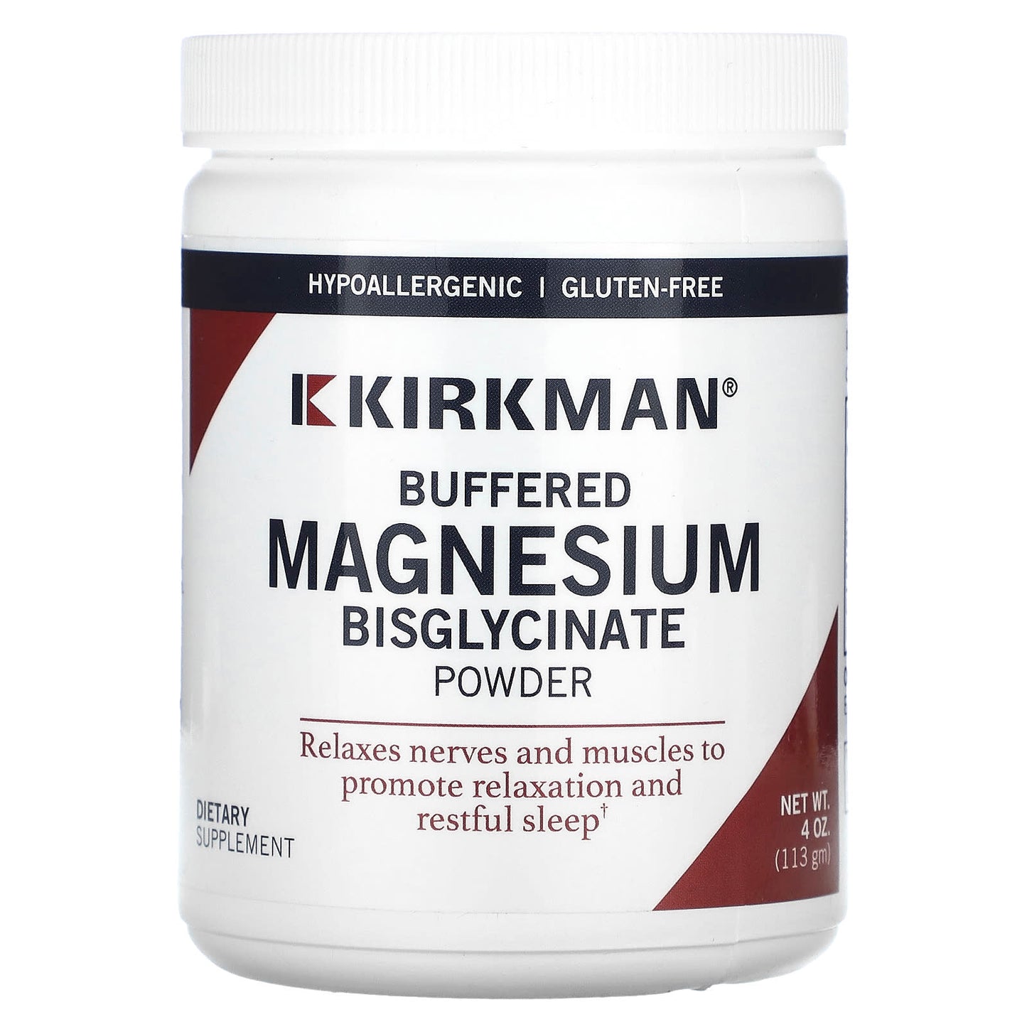 Kirkman Labs, Buffered Magnesium Bisglycinate Powder, 4 oz (113 gm) - Image 1