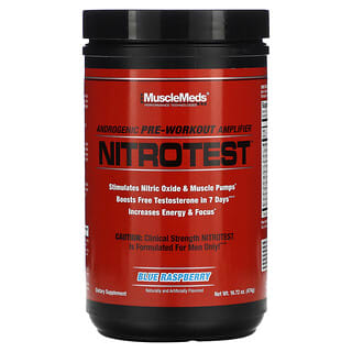 MuscleMeds Nitrotest Pre-Workout Amplifier for Extreme Energy & Muscle Pumps