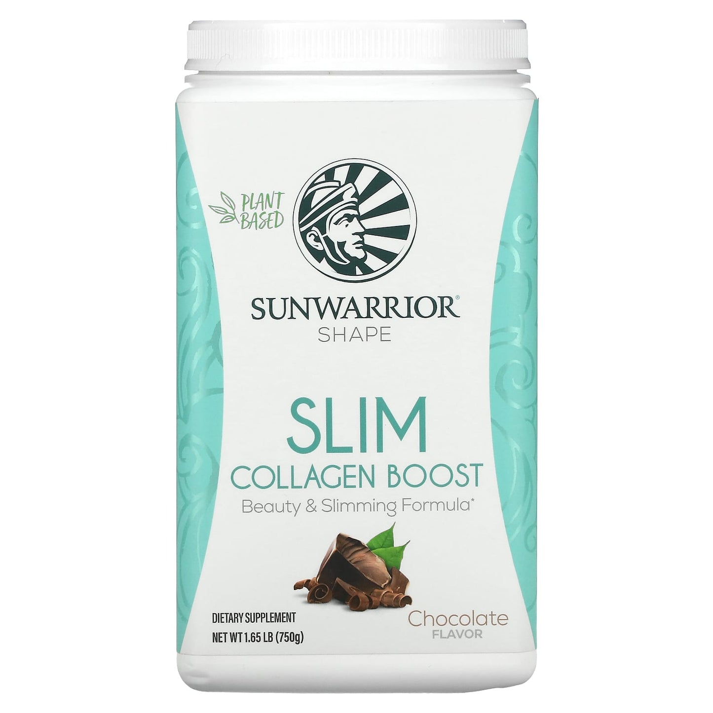Sunwarrior, Shape, Slim Collagen Boost, Chocolate, 1.65 lb (750 g) - Image 1