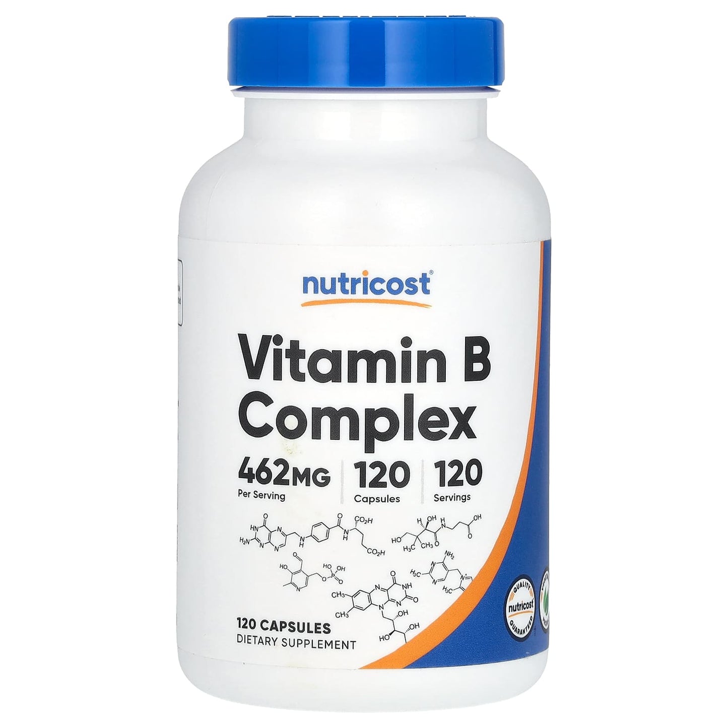 Nutricost, Vitamin B Complex, 462 mg, 120 Capsules - Image 1