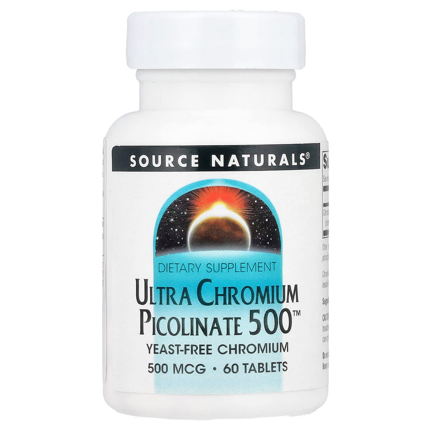 Source Naturals, Ultra Chromium Picolinate 500™, 500 mcg, 60 Tablets - Image 1