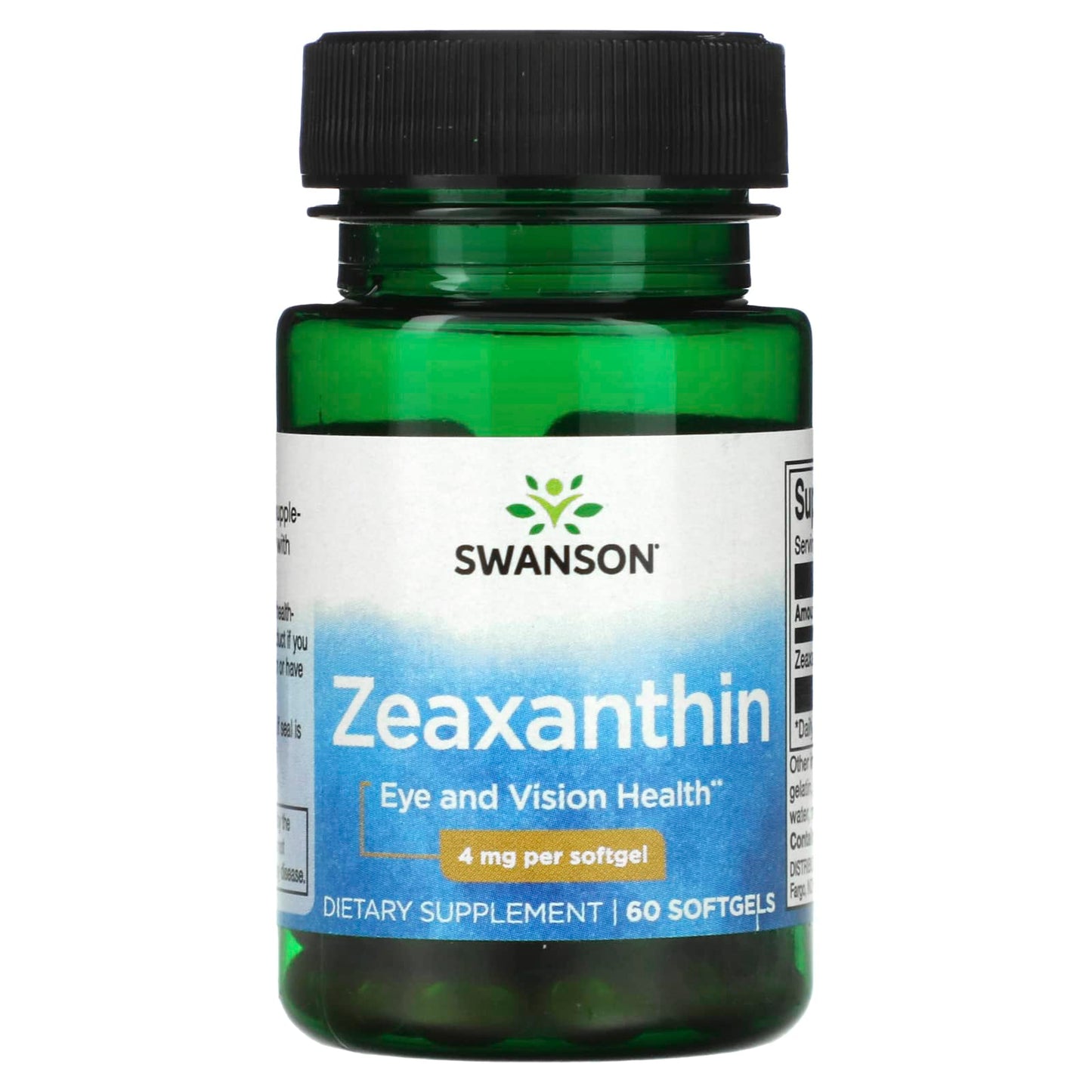 Swanson, Zeaxanthin, 4 mg, 60 Softgels - Image 1