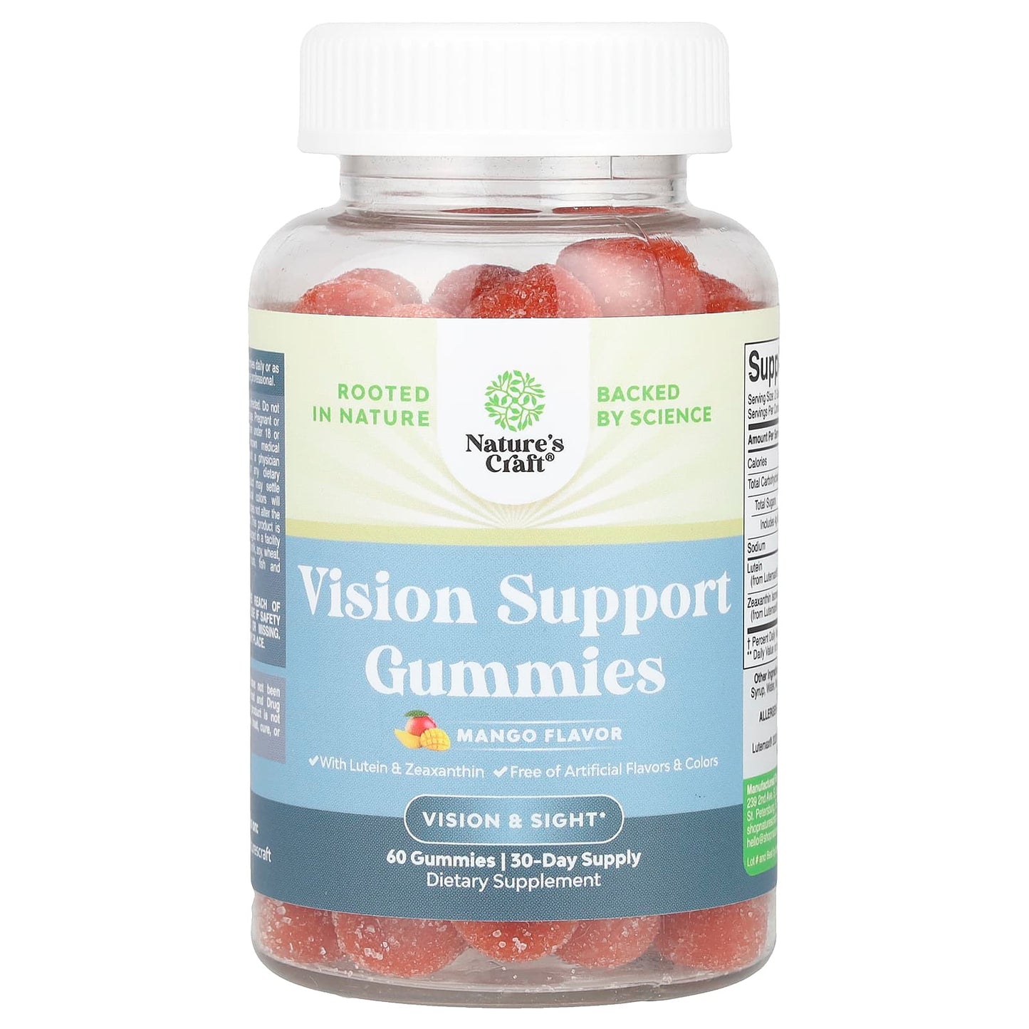 Nature's Craft, Vision Support Gummies, Mango , 60 Gummies - Image 1