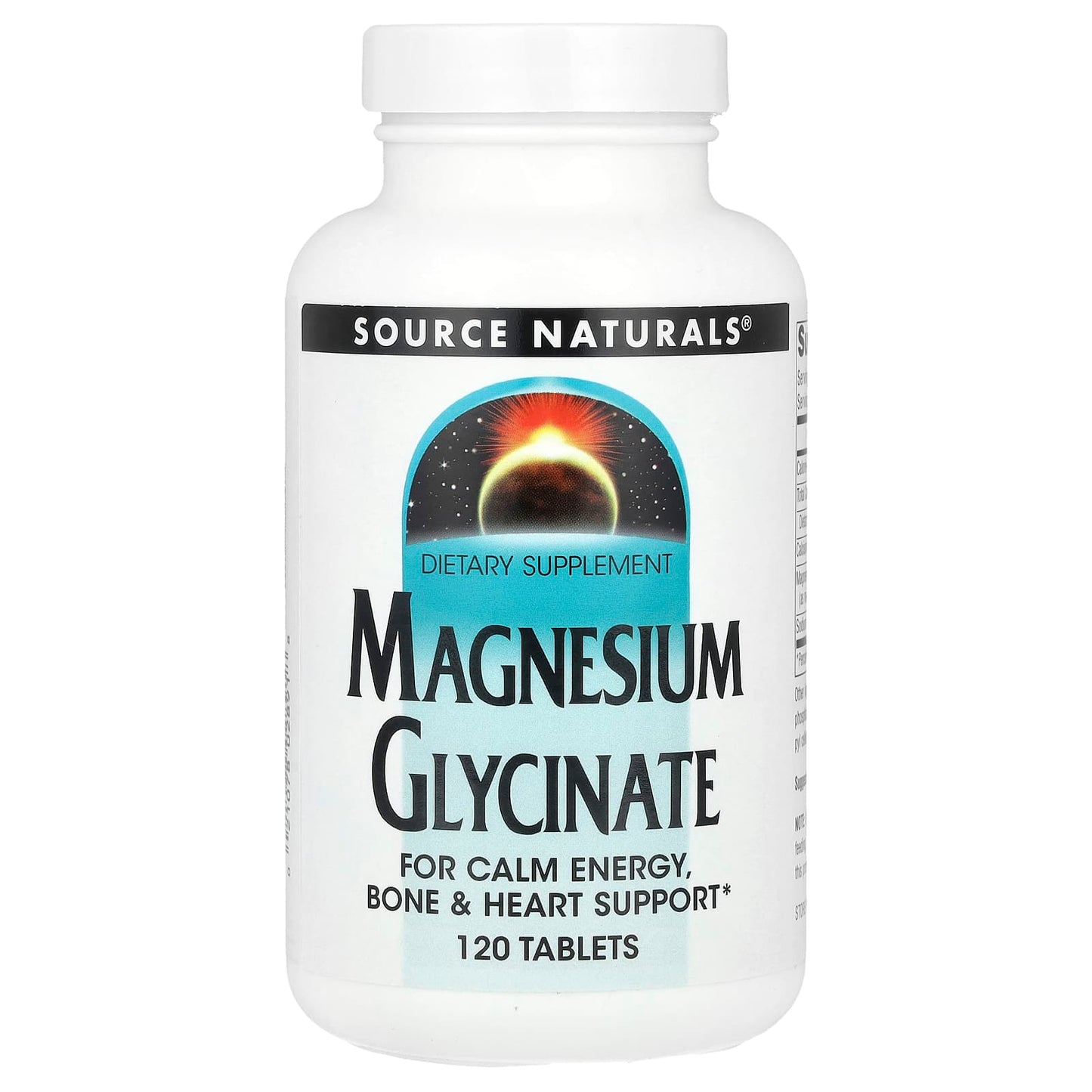 Source Naturals, Magnesium Glycinate, 120 Tablets - Image 1