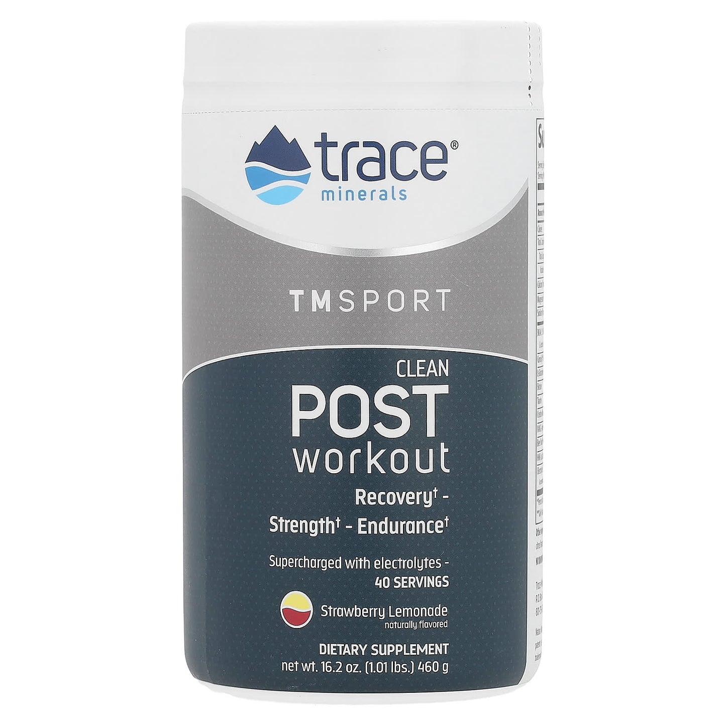 Trace, TM Sport, Clean Post Workout, Strawberry Lemonade, 1.01 lbs (460 g) - Image 1