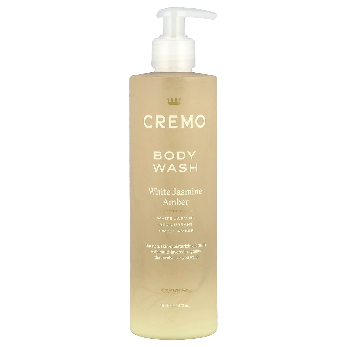 Cremo White Jasmine Amber Body Wash, 16 fl oz, Moisturizing & Fragrant - Image 1