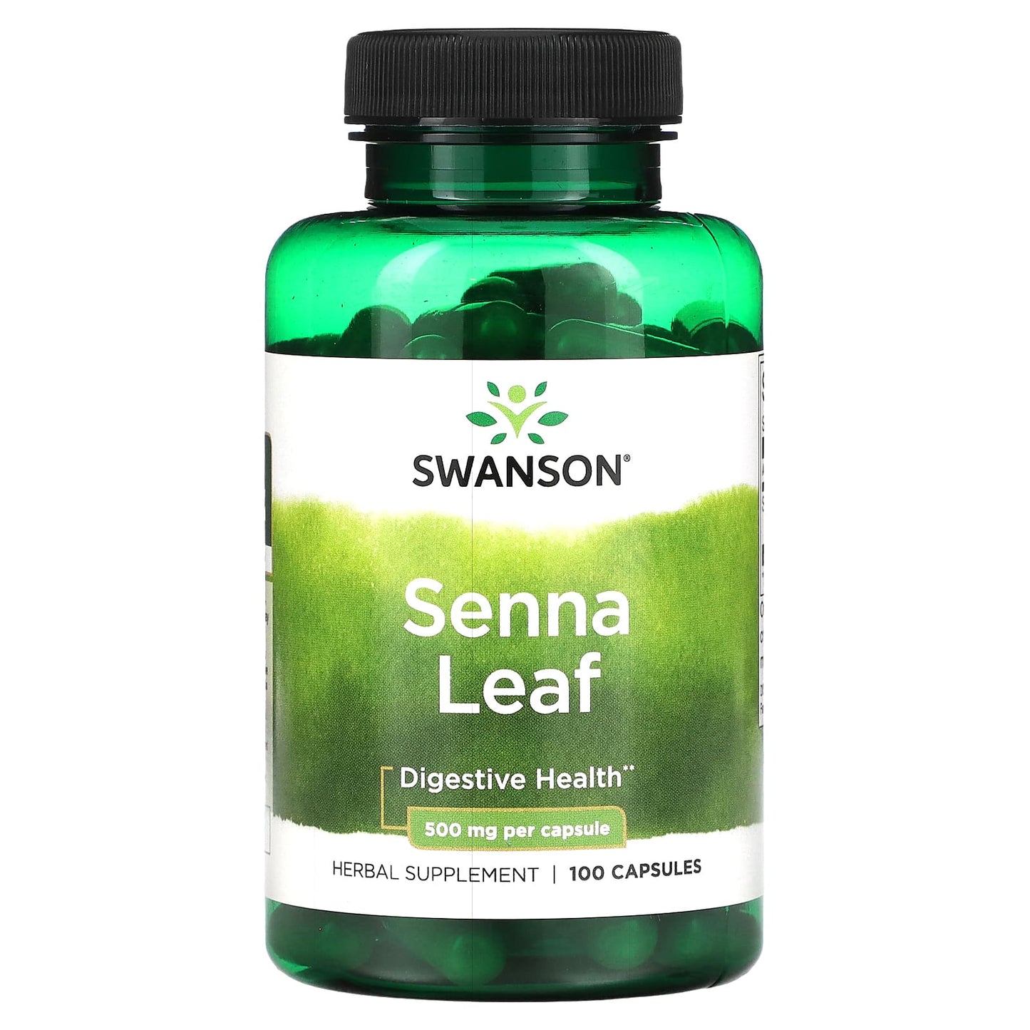 Swanson, Senna Leaf, 500 mg, 100 Capsules - Image 1