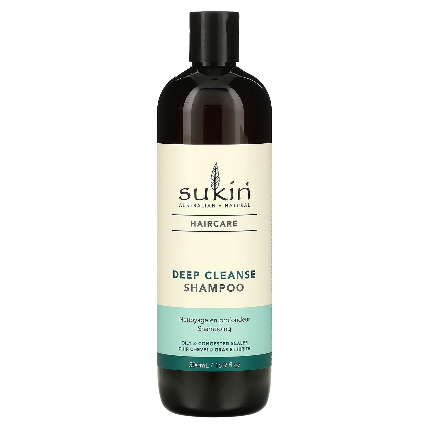 Sukin, Haircare, Deep Cleanse Shampoo, Oily & Congested Scalps, 16.9 fl oz (500 ml) - Image 1