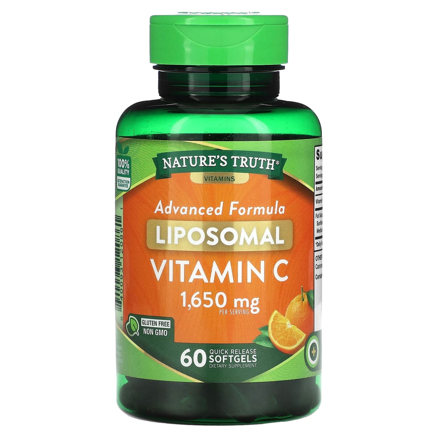 Nature's Truth, Liposomal Vitamin C, Advanced Formula, 60 Quick Release Softgels (550 mg per Capsule) - Image 1