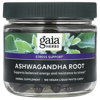 Ashwagandha Root Supplement for Stress Relief by Gaia Herbs