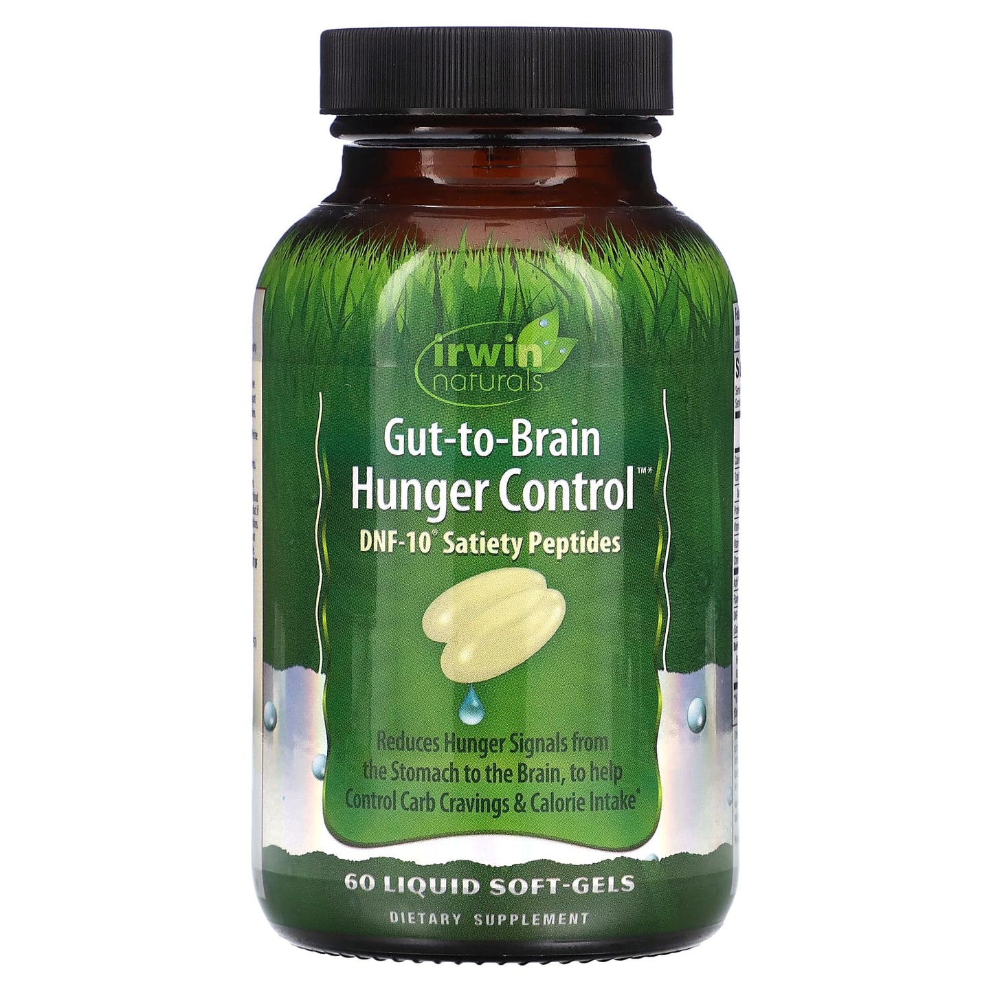 Irwin Naturals Gut-to-Brain Hunger Control 60 Liquid Soft-Gels for Weight Loss - Image 1