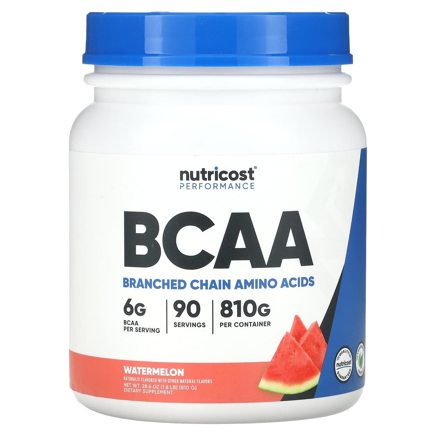 Nutricost, Performance, BCAA, Watermelon, 1.8 lb (810 g) - Image 1