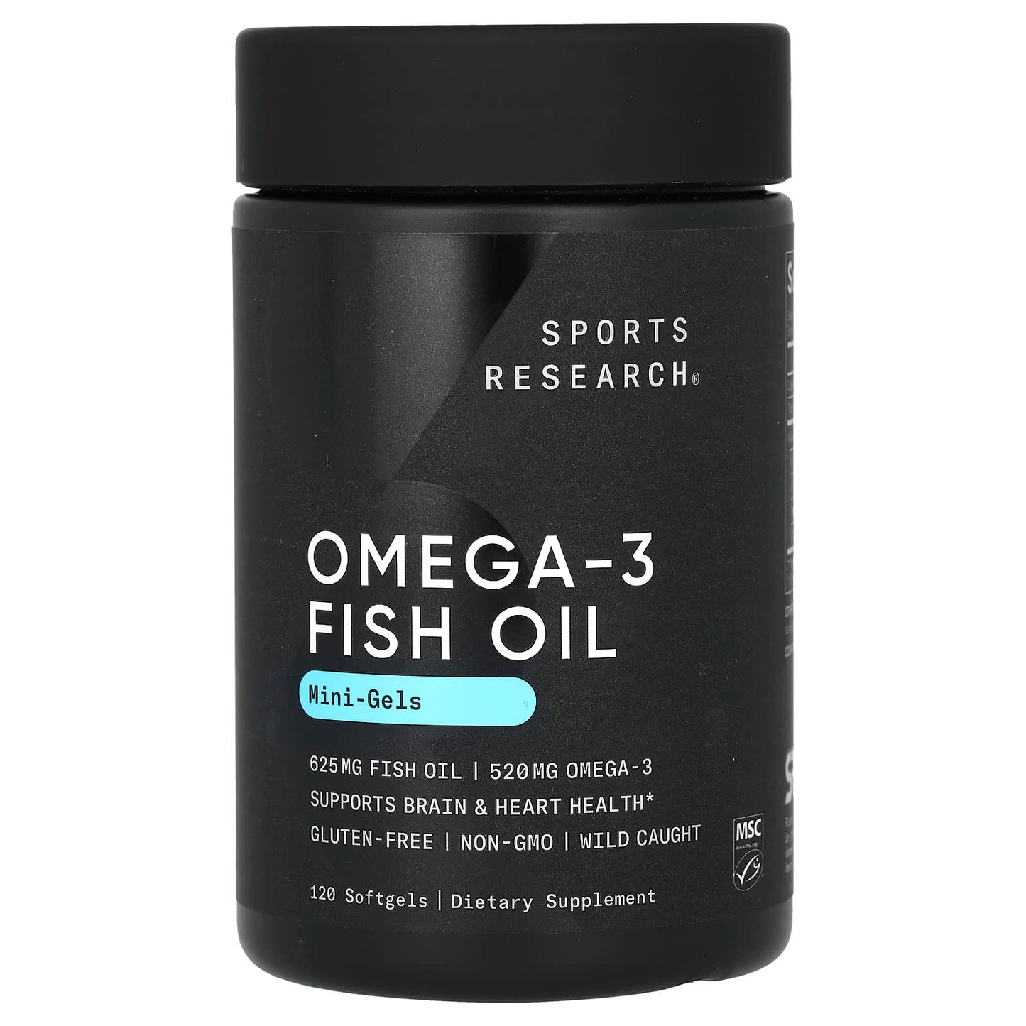 Sports Research, Omega-3 Fish Oil, Mini Gels, 120 Softgels - Image 1