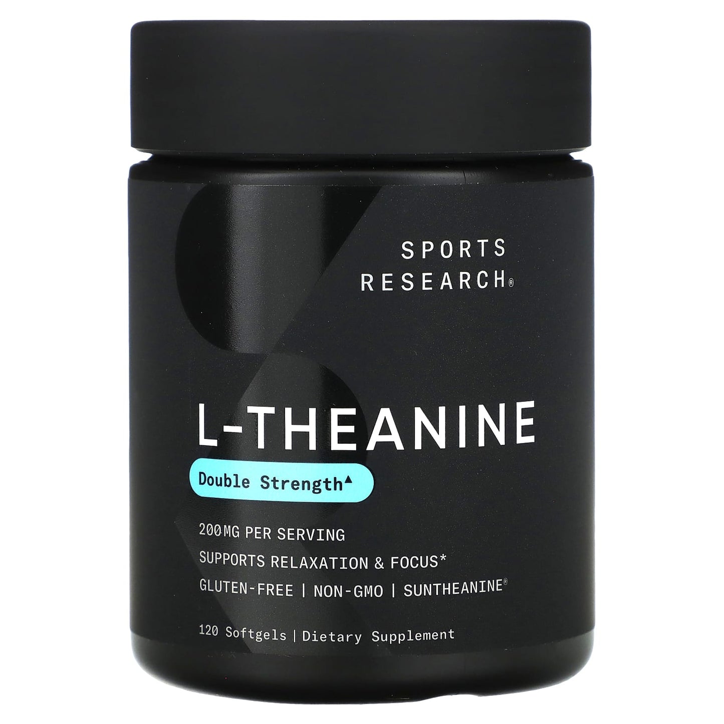 Sports Research, L-Theanine, Double Strength, 200 mg, 120 Softgels - Image 1