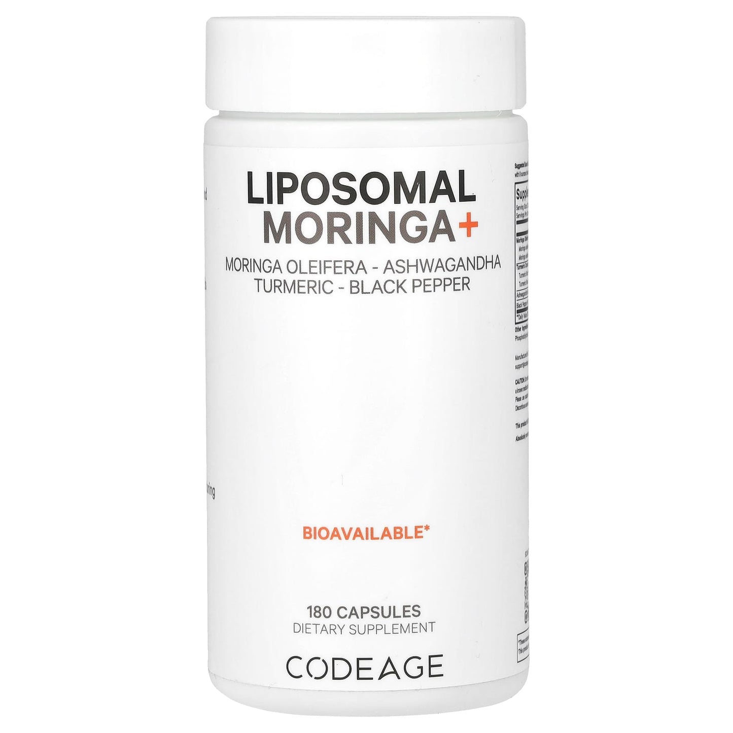Codeage Liposomal Moringa+ - 180 Capsules for Enhanced Wellness - Image 1