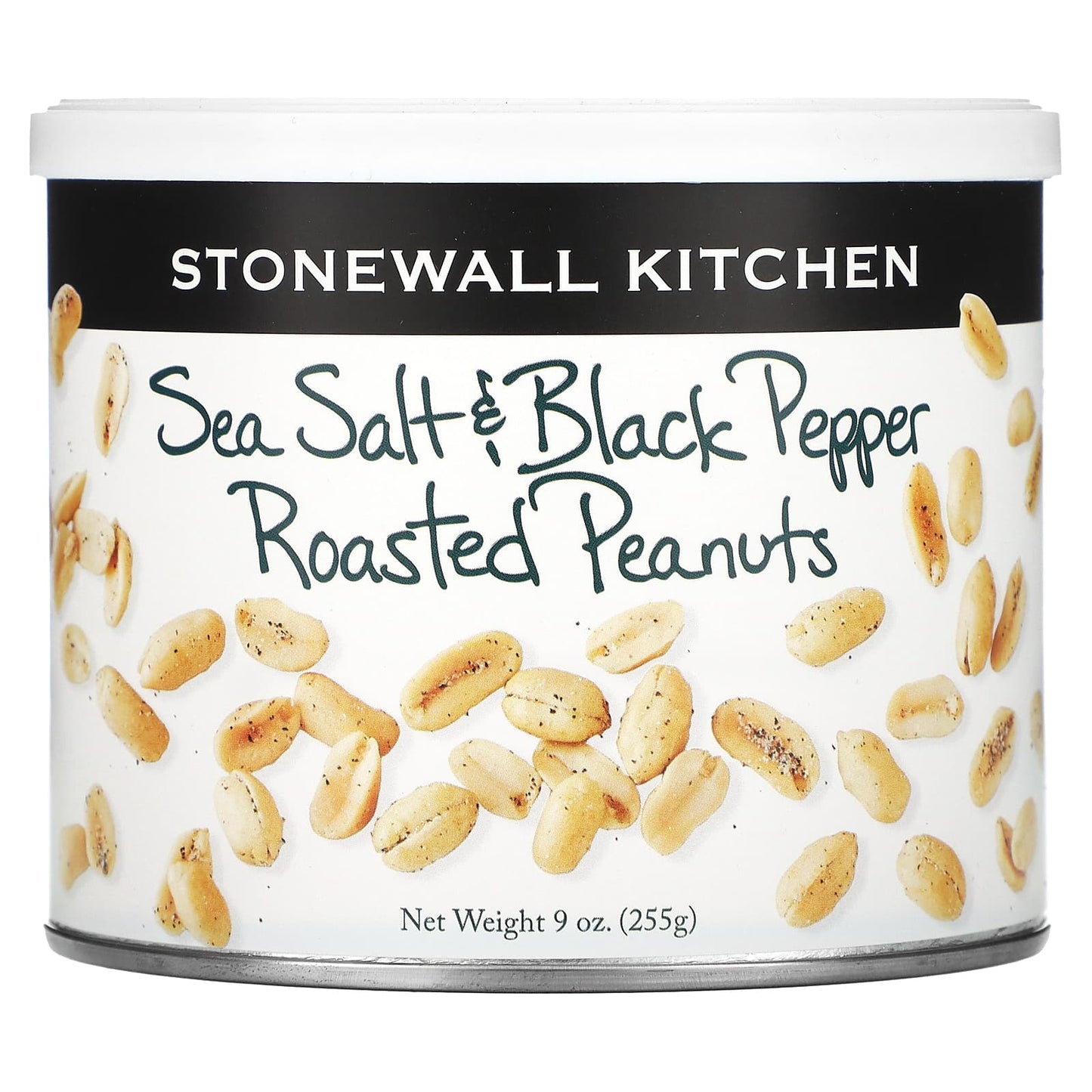 Stonewall Kitchen, Sea Salt & Black Pepper Roasted Peanuts, 9 oz (255 g) - Image 1