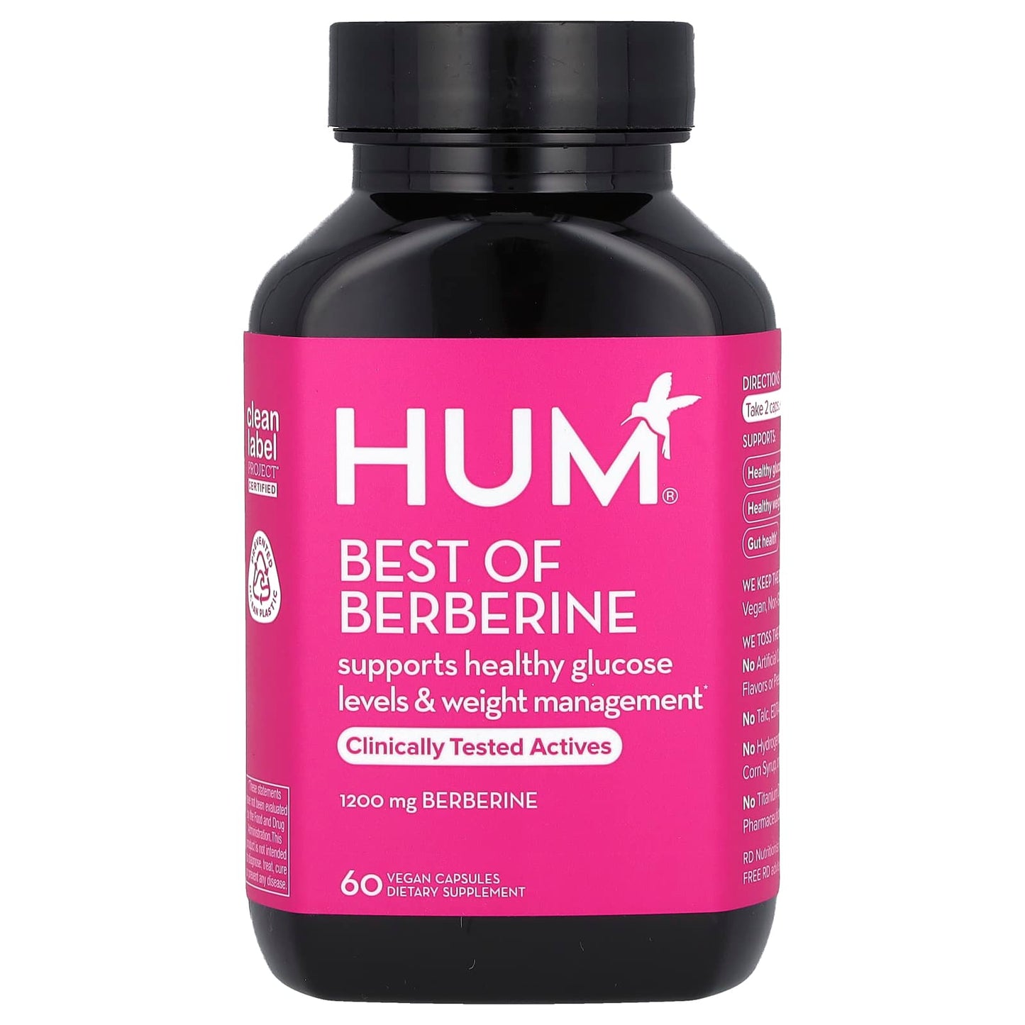 Berberine Supplement for Healthy Glucose & Weight Management - 60 Vegan Capsules - Image 1