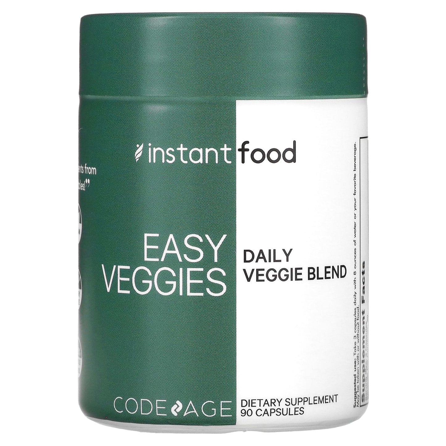 Daily Veggie Blend by CodeAge - 90 Capsules, GMO-Free & Vegan - Image 1