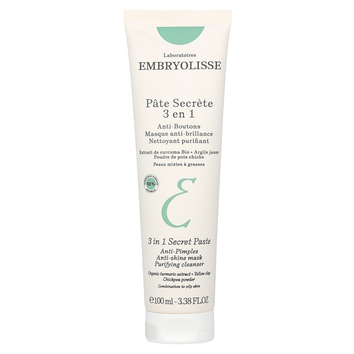 Embryolisse 3-in-1 Acne & Shine Control Paste, 3.38 fl oz - Image 1