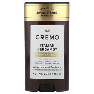 Cremo Italian Bergamot Antiperspirant & Deodorant, 2.65 oz (75 g)