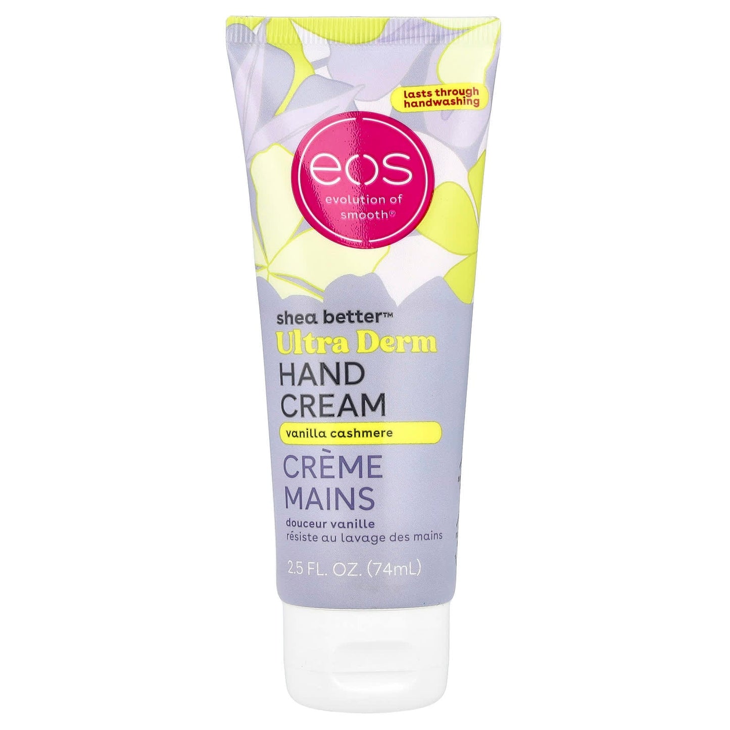 EOS Shea Better Ultra Derm Hand Cream, 24hr Hydration, Vanilla Cashmere, 2.5 fl oz - Image 1