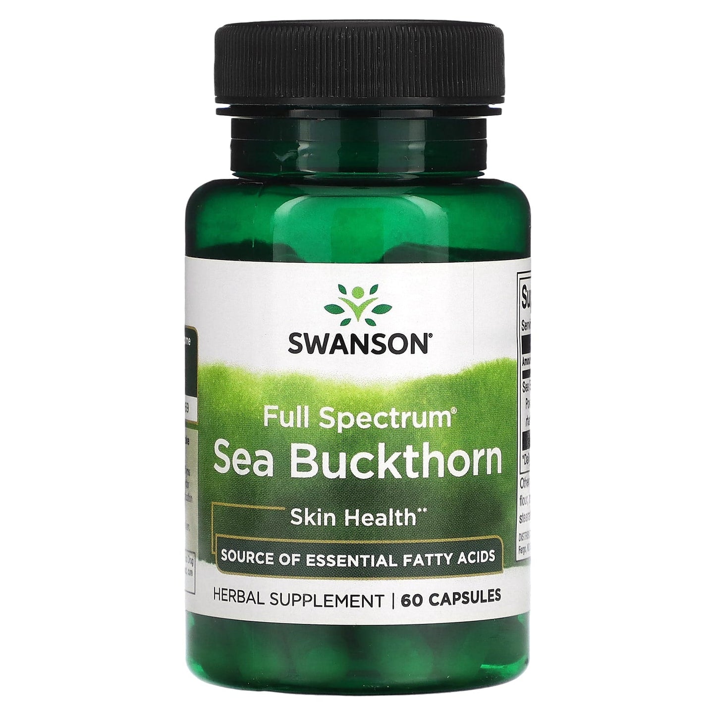 Swanson, Full Spectrum Sea Buckthorn, 60 Capsules (400 mg per Capsule) - Image 1
