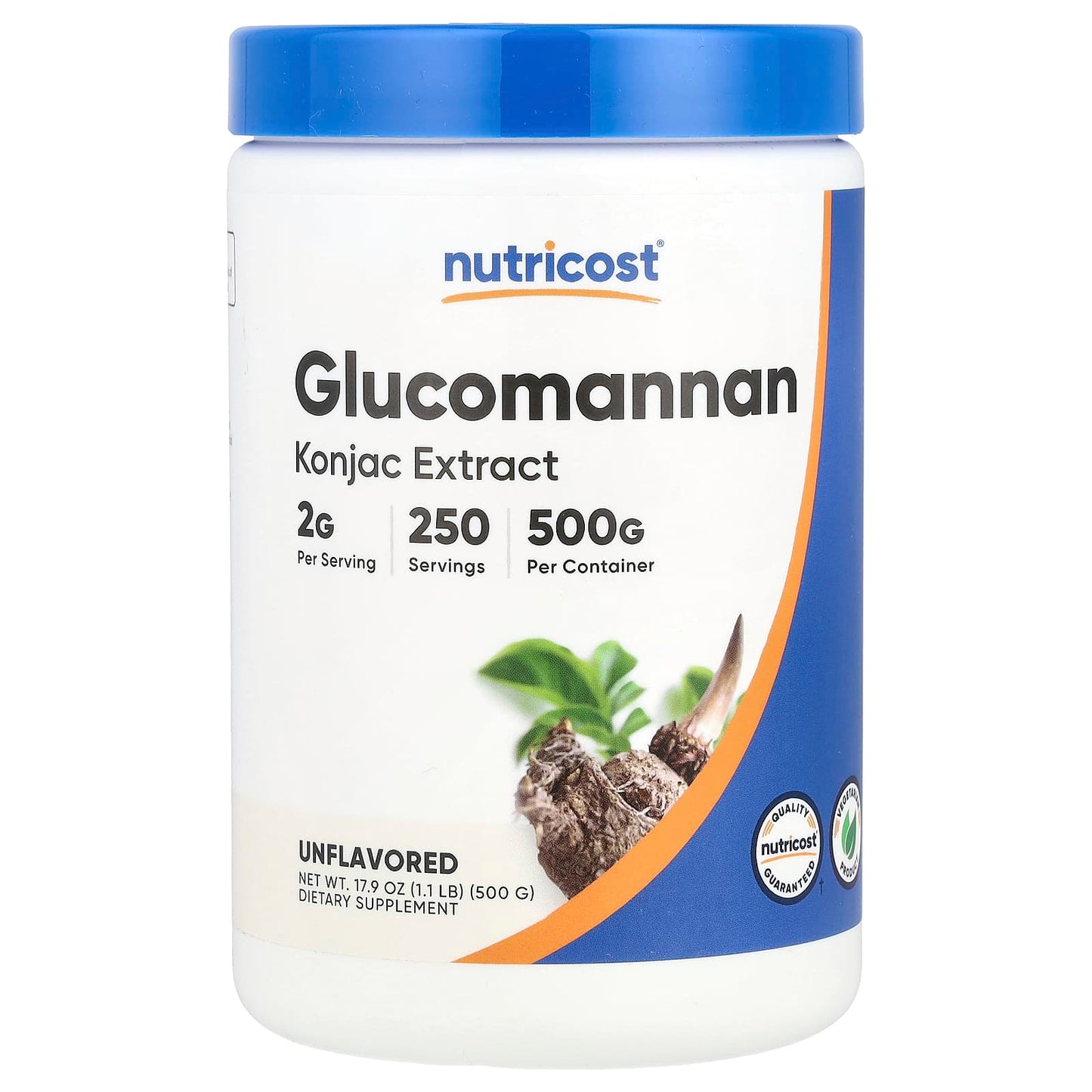 Nutricost, Glucomannan, Unflavored, 17.9 oz (500 g) - Image 1