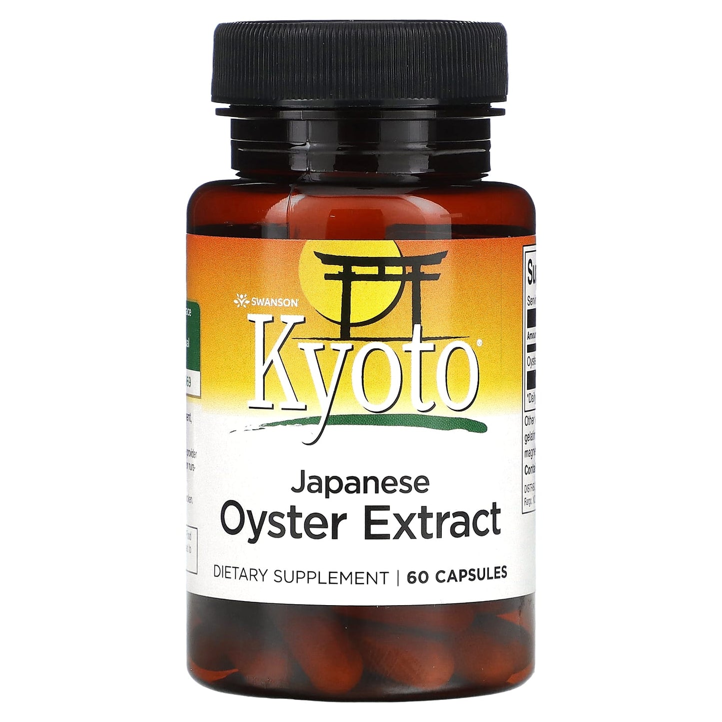Swanson, Kyoto, Japanese Oyster Extract, 60 Capsules (500 mg per Capsule) - Image 1