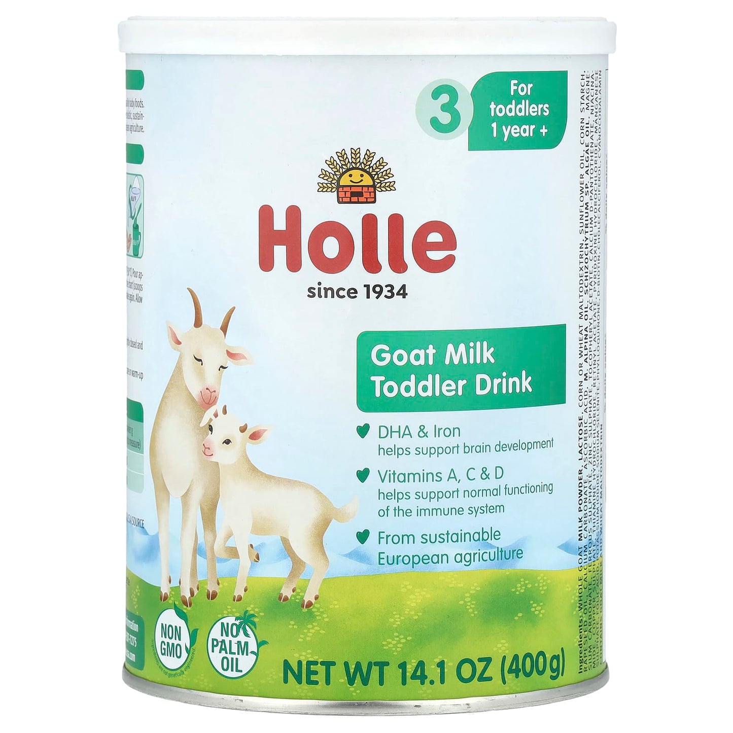 Nourishing Holle Goat Milk Toddler Drink, 1 Year+, 14.1 oz (400g) - Image 1