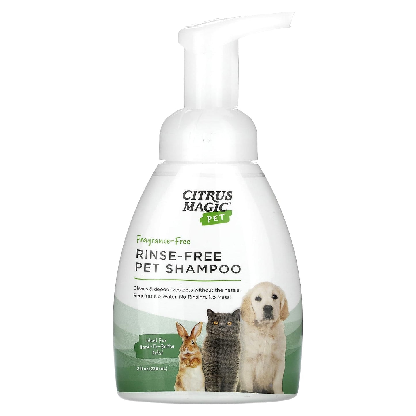 Rinse-Free Pet Shampoo by Citrus Magic: Easy Cleaning for Hard-To-Bathe Pets - Image 1