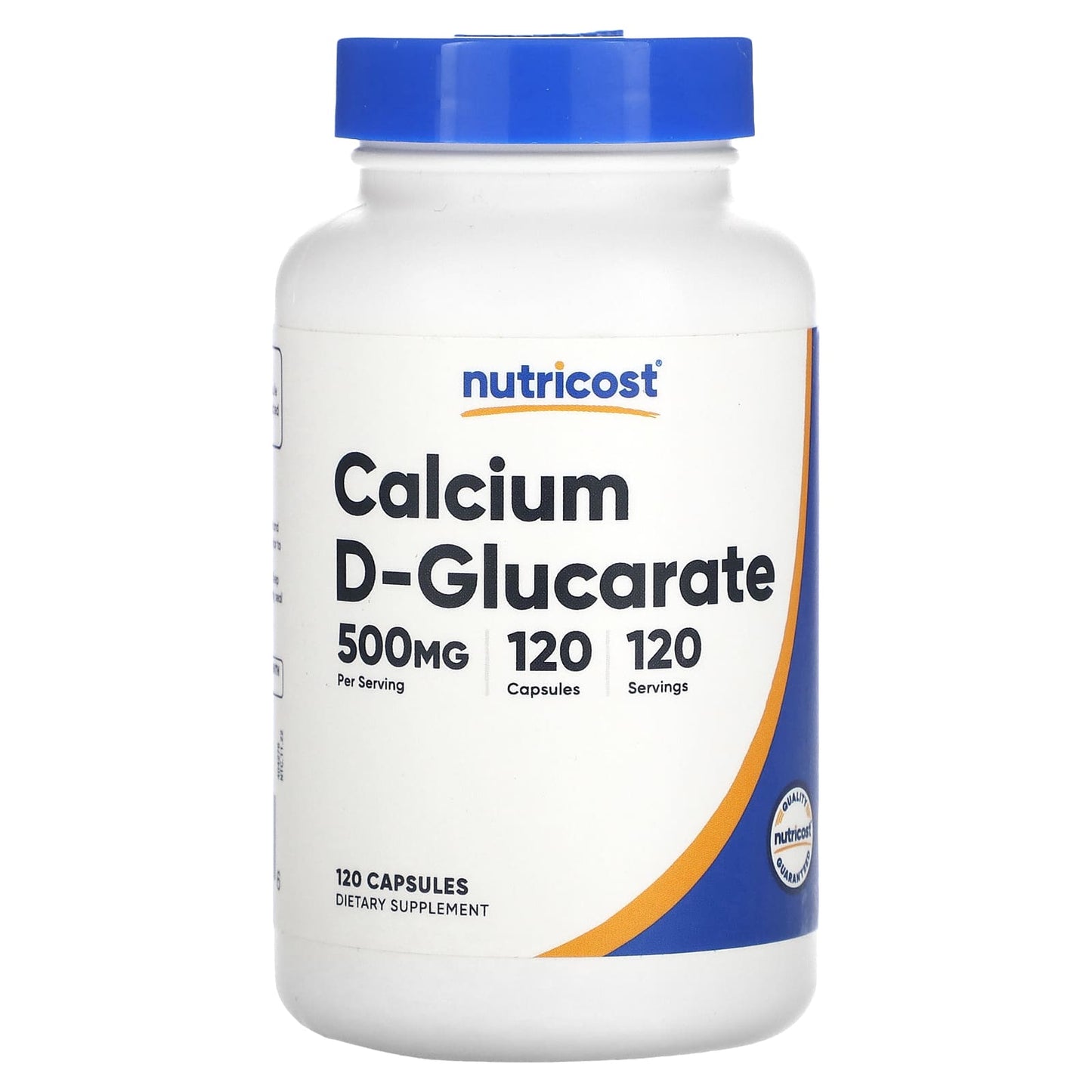 Nutricost, Calcium D-Glucarate, 500 mg, 120 Capsules - Image 1
