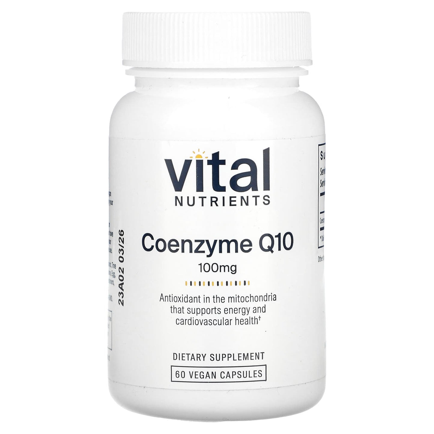Vital Nutrients, Coenzyme Q10, 100 mg, 60 Vegan Capsules - Image 1
