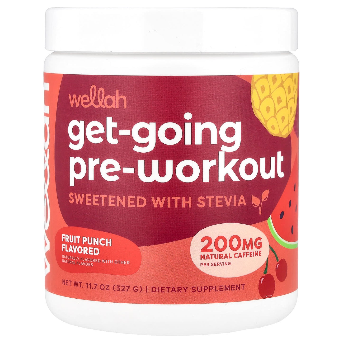 Wellah, Get-Going Pre-Workout, Fruit Punch, 11.7 oz (327 g) - Image 1